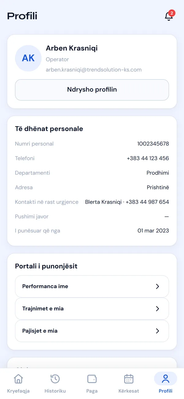 Profili i punëtorit